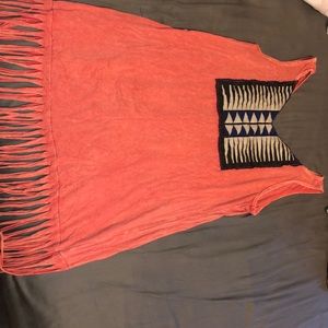 Dainty Hooligan fringe tunic top size S